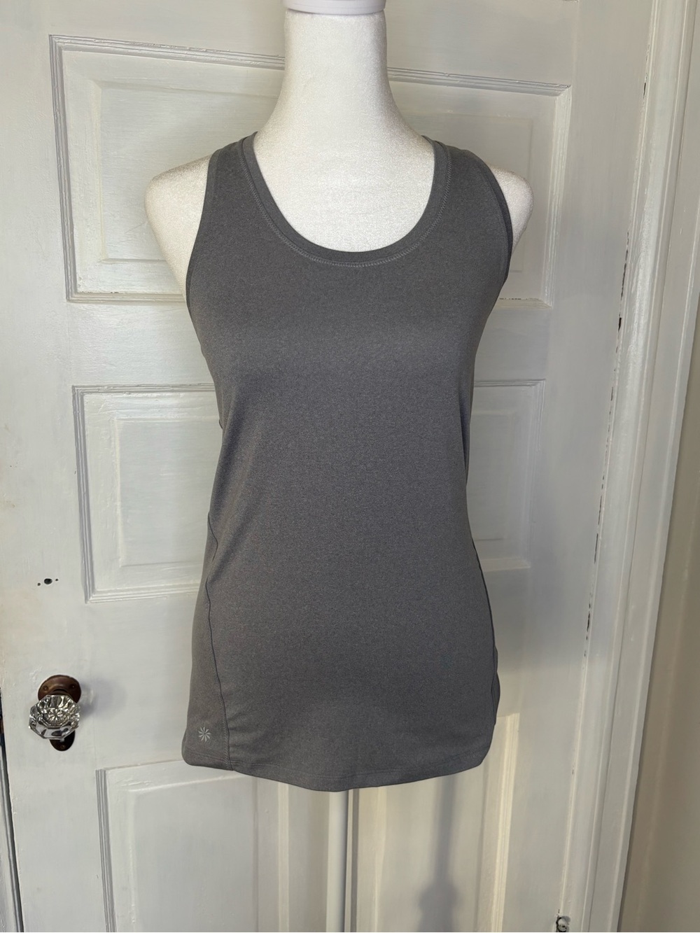 Athleta Gray Racerback Tank — Lightweight Workout Top